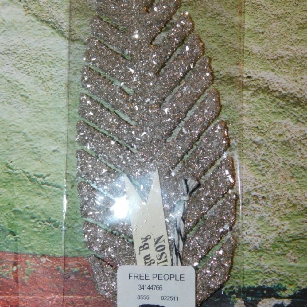 Free People Wendy Addison Glitter Feather Ornament